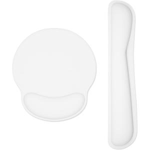 Dapesuom Keyboard Wrist Rest and Mouse Pad with Wrist Support, Memory Foam Wrist Rests for Keyboard and Mouse Set, Ergonomic Wrist Pad with Non Slip Base for Easy Typing & Pain Relief,Ivory White