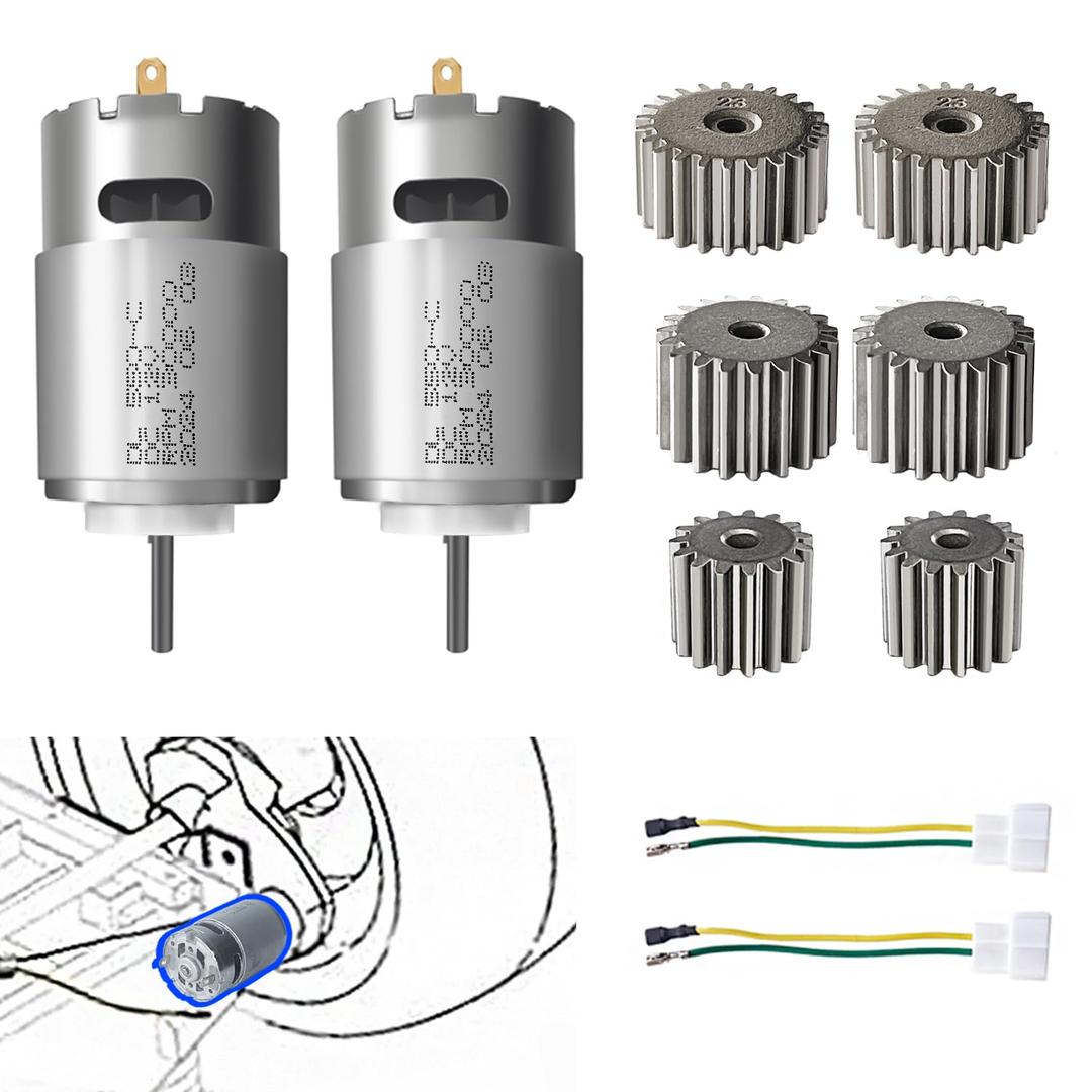 2PCS 12V RS550 30000RPM High-Speed 7R Motor (15T/19T/23T) for Kid's Ride On Vehicals DIY Upgrade 15T&19T&23T for Dune Racer/Ford F-150/Fisher Price Orange/Dynacraft ATV