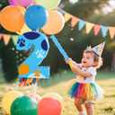 16 Inch Number 2 Dog Paw Pinata with 16 Inch Piata Stick Blindfold Confetti for Boy Girl Kids 2nd Birthday Party Decorations (2nd)