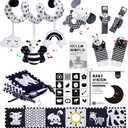 Black and White Sensory Toys for Babies,Montessori Toys for Babies,High Contrast Baby Toys for Toddlers Kids Early Learning Newborn Brain Development Toys Baby Gifts, Medium, Small