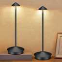 Portable Led Cordless Lamp Table Light 2 Pack, Rechargeable 6000mAh Battery Outdoor Table Lamp for Dinning Restaurant Patio Bedroom Camping, IP54 Waterproof, Dimmable