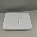 GIB Rectangular Rattan Serving Trays with Handles, Small Woven Poly Wicker Baskets Trays for Coffee Table Decor, Bread, Flat Shallow Platters for Fruit, Snacks, Set of 2