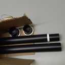 Tension Curtain Rod 43 to 83 Inches (3.6 to 7 ft), 1.26" Diameter Spring Adjustable Heavy Duty Long Large Curtains Pole for Windows Door Bathroom Patio Outdoor No Drilling, Black