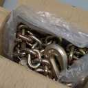 G80 Transport Binder Chain 3/8 Inch x 10 Foot Safety/Binder Chain with Clevis Grab Hooks 7,100 lbs Safe Working Load Logging Chain for Transporting Towing Tie Down Binding Equipment