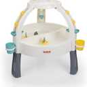 DOLU: Fun Fountain Water Table: White, Green, Yellow - Sand & Water Activity Table, Indoor/Outdoor, Durable Plastic, Sensory Toy, Toddler Kids Ages 2+