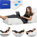 Lunix LX13 6-Piece Post-Surgery Recovery System, Orthopedic Bed Wedge Pillow Set for Tummy Tuck & Back Comfort, Zero-Gravity Memory Foam, Pebble White, 6pcs