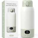 Portable Bottle Warmer 17oz Bottle Warmer for Breast Milk Formula & Water, Fast Heating, Long Battery Life & Large Capacity, Suitable for Baby Outdoor Travel Green