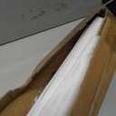 UNISHADES no Drill Cordless Roman Shades for Windows, 33" W × 64" H - 100% Blackout - Linen - Mist White