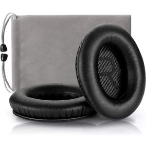 Headphones Replacement Ear Pads Cover,for Bose Quietcomfort QC15 QC25 QC35 35 ii Headsets (Black)