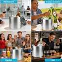 ChefBee Stainless Steel Ice Bucket - 3L Double-Wall Insulated Ice Buckets for Parties with Lid & Tongs, Large Champagne Wine Drink Container Holder, Ideal for Freezer Cocktail Home Bar Accessories