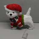 Afirst Christmas Dog Lighted Decorations, Dog with Christmas Hat Lighted Up Outdoor Lighted Holiday Displays Gift for Home Garden Party Yard Porch Decor