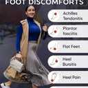 Plantar Fasciitis Insoles - High Arch Support Inserts Men Women - Flat Feet Orthotic Inserts - Work Boot Shoe Insoles - Running Shoe Sole (Black, M)