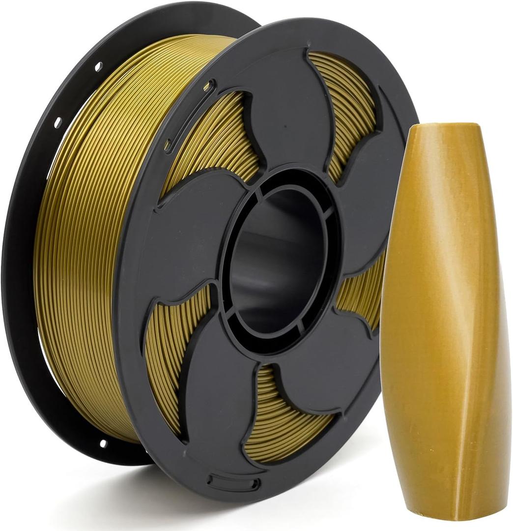 Metal Bronze PETG Filament 1.75mm High Intensity 3D Printer Filament, 1kg (2.2lbs) Spool Toughness Enhanced Metallic PETG 3D Printing Filament Beginner Friendly