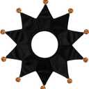 ComfyCamper Dog Halloween Costume Pumpkin Witch Neck Collar - Small Medium XLarge XXL Cosplay Scary Costumes, M (Black)