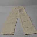 Cargo Pants Women High Waisted Wide Leg Casual Pants Baggy Stretchy Trousers Y2K Streetwear with 6 Pockets (X-Small, Beige)