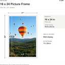 JCJMY 16x24 Picture Frame for Poster Photo Picture and 40x60 cm Canvas, Horizontal and Vertical Formats for Wall Hanging, 16 x 24 Wall Gallery Photo Frame for 16 by 24 Photos Posters, White