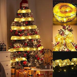 100 Light Christmas Ribbon 10 Meters