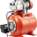 1.6HP Shallow Well Pump with Pressure Tank, Stainless Steel, 115V Automatic Water Booster Jet Pump for Home, Garden, Lawn