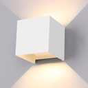 LED 20W Outdoor Wall Lights Exterior/ Interior Porch Lights Outdoor Wall Up and Down Lights IP65 Waterproof Sconces Modern Outdoor Lighting Fixtures Square Aluminum White 3000K Warm Lights