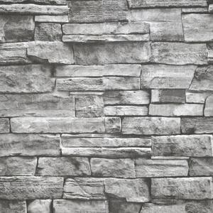 Yancorp 32.8ft Peel and Stick White Grey Wallpaper Stone Brick Wallpaper Self-Adhesive Backsplash Decorative Wallpaper Wall Covering (18" x 394", Light Gray)