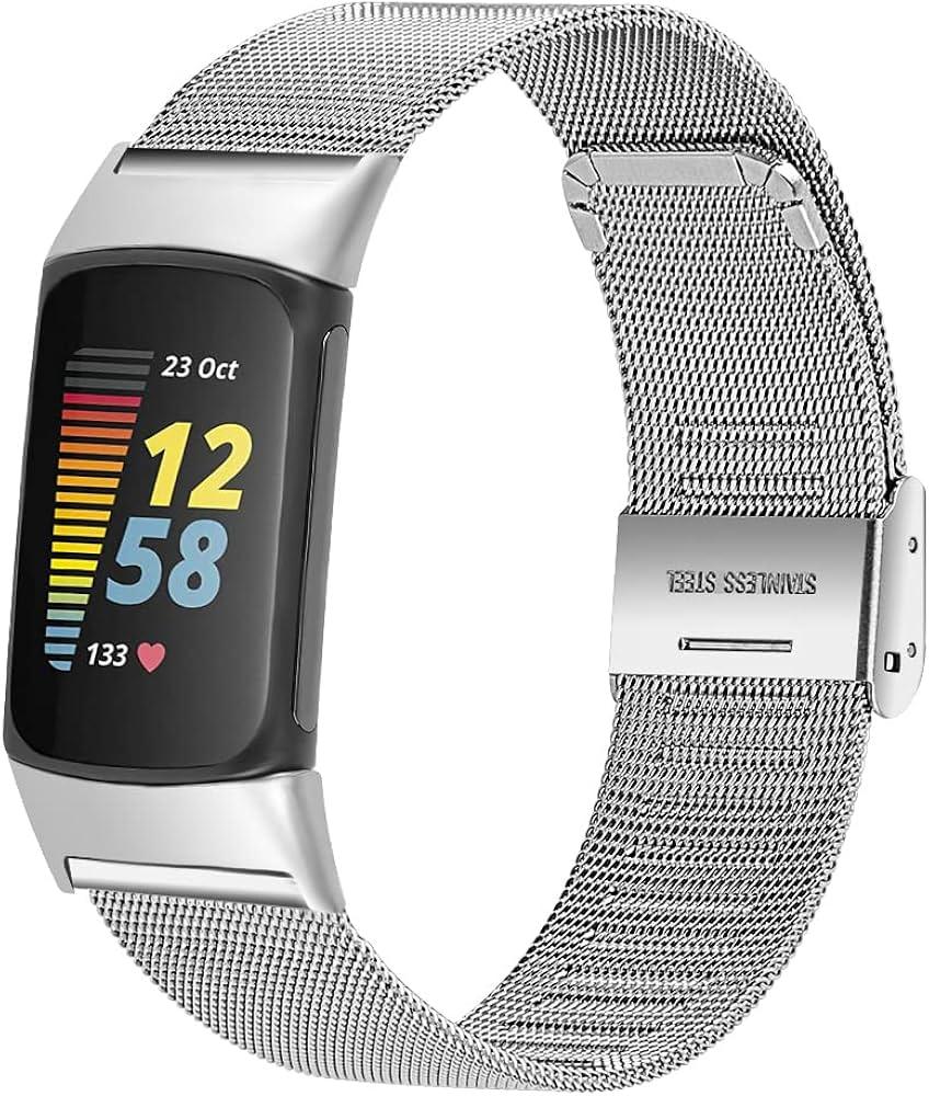 WITHit Stainless Steel Mesh Band for Fitbit Charge 5