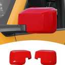 for Bronco Side Mirror Cover Trim Red for Ford Bronco 2021 2022 2023 Red Exterior Accessories 2pcs (for Mirror Without Light & Not for Sport)