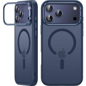 VOFATA for iPhone 17 Pro Max Case with Stash Camera Stand, Fit for MagSafe, 10FT Mil-Grade Protection with Camera Control Cover, Shockproof Translucent Magnetic iPhone 17 Pro Max Phone Case, Blue