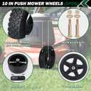 CheeMuii 10 Inch Lawn Mower Wheels 2 Pack 10" Push Mower Wheels with Bolts and Lock Nuts Kit Fit for Most Standard push Lawn Mowers/Generator/Garden Tiller/Handtruck