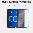 Magnetic Case for Galaxy S24 5G case,Samsung S24 Heavy Duty case,[Military Grade Protective ],[Shockproof] [Dropproof] [Dust-Proof], (Dark Blue-MAG)