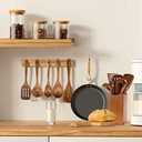 Premium 8-Piece Teak Wood Cooking Utensil Set - Heat Resistant, Lightweight & Sturdy Wooden Spoons for Non-Stick Cookware - Ideal for Cooking, Stirring & Serving