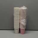 Qinyoung 100 Count Pink Bow Paper Cups 9oz Coquette Pink Coffee Cups Disposable for Bow Birthday Wedding Bridal Baby Shower Classroom Party Supplies