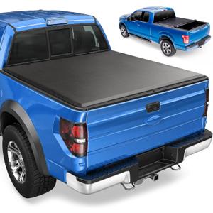 Soft Roll-up Truck Bed Tonneau Cover for Ford F-250 Super Duty 1999-2015, F-350 Super Duty 1999-2016, Fleetside 6.75 ft 81 in Bed, Not for Flareside