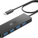 Acer USB C Hub 4 Ports, Multiple USB 3.0 Hub, USBC Splitter for Laptop with TypeC Power Port, Extender for Type C Port Laptop, PC, Desktop and More (USB-C, 4ft)