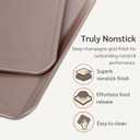 HAPPIELS 17 x 13 inch Cookie Sheets for Baking Nonstick Set of 2, PFOA free Cookie Sheet Set without rim, Cookie Sheets Non Stick, Half Sheet Pan for Oven without sides Non Toxic sheet without lip, 17'' Cookie Sheet Pan 2-Pack
