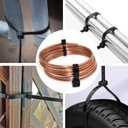 Black Zip Ties Heavy Duty 20 Inch Outdoor, 250lb Extra Large Cable Tie Wraps Long Plastic Wire Ties Wide Big Strong Thick Zipties 40 Pack