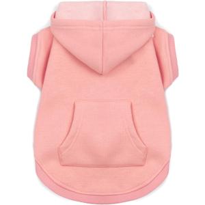 Koneseve Dog Hoodie - Fleece Warm Sweater with Pocket, Soft Clothes for Daily Wear, Basic Hooded Sweatshirts, Winter Coat Clothing, Comfort Tee Shirt Fit for All Breeds Pet - Pink - 3XL