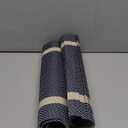 FAVE Placemats Set of 6 Blue Placemats Woven with Golden Thread Durable and Wipeable Vinyl Placemat Heat Resistant Table Mats Set of 6 High Texture Place Mats for Kitchen TableBlue placemat (12"x18"-6PCS)