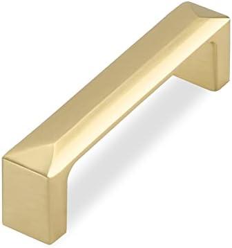 Haidms 5 Pack 3 inch Cabinet Handles - Brushed Gold Cabinet Pulls and Drawer Handles for Kitchen Cabinet Hardware