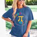 Happy Pi Day Shirt Women Pi 3.14 T Shirt Funny Math Teacher Shirts Be Irrational Tee Casual Short Sleeve Tops (XXL)