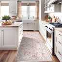 Amazon.com: Rug Runner for Hallways 2x6, Kitchen Rugs Non Slip Washable, Boho Area Rug for Living Room, Low Pile Distressed Floral Rugs Carpet Runners for Bedroom, Entryway : Home & Kitchen