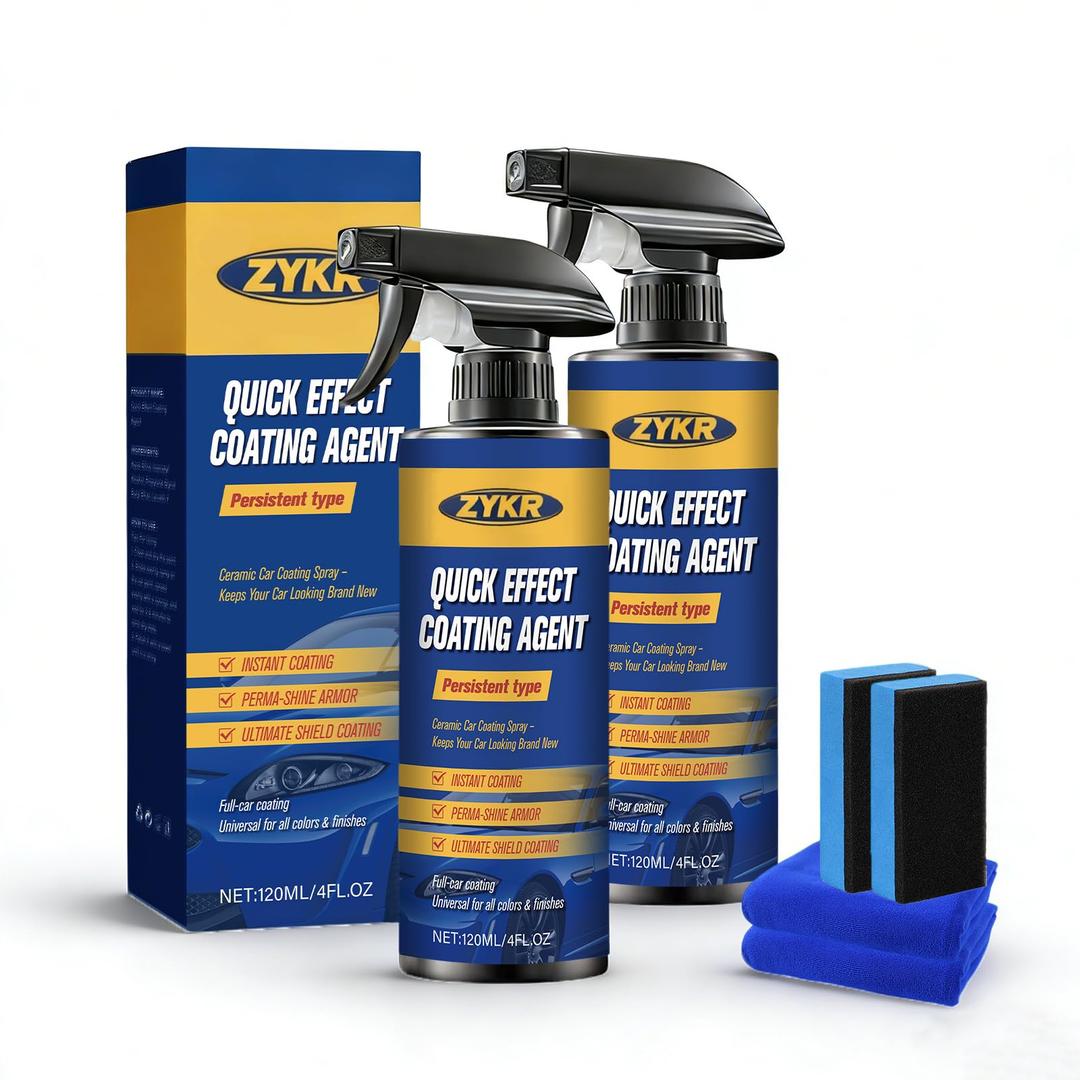 Zykr Nano Quick Coat Restore, 4.23 Fl Oz Coating and Sealing Liquid for Cars to Enhance Shine & Protect Paint, Clear Coat Restorer, Quick Detailing Spray (2pcs)