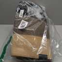 VIPOSCO Tall Laundry Basket, Large Dirty Clothes Hamper with Leather Handle, Woven Rope Storage Basket for Blanket, Toy In Living Room, Bathroom, Bedroom - 58L Brown & Black