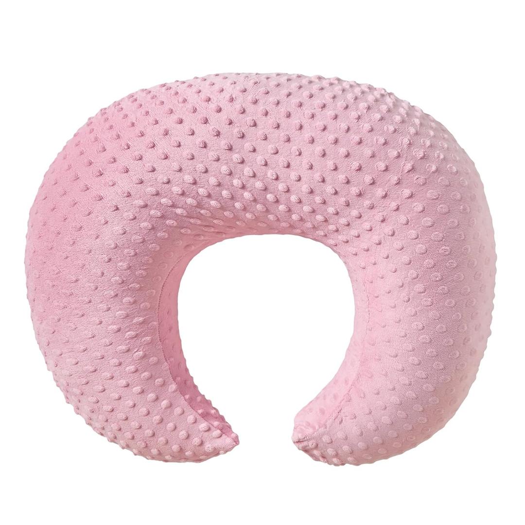 ESEN Plus Size Baby Nursing Pillow and Body Positioner for Breast Feeding and Bottle Feeding, Ultra Soft Baby Breastfeeding Pillows with Removable Nursing Pillow Cover for Mom and Baby (Pink)