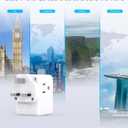 2 Pack US to UK Ireland Travel Plug Adapter, Type G Power Plug Adapter with 3 Outlets 3 USB Ports(2 USB C), European Travel Plug Adapter for USA to England London Scotland British Qatar Irish HongKong