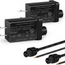 30V 6W 0.2A Class 2 Power Supply 2Pack, AC to DC Low Voltage Transformer, IP44 Inflatable Power Adapter for LED Strip Lights, Christmas Decor Light, Indoor/Outdoor Use, UL Listed