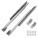 OCG Under Mount Drawer Slides 12 inch (1 Pair), Full Extension Soft Close Undermount Drawer Slides, Come with Mounting Screws and Brackets