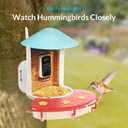 NETVUE Hummingbird Feeder Perch, Compatible with Birdfy, Attract Hummingbirds, 18.3 oz Capacity, 2 in 1 Bird Feeder, Ideal Gift for Hummingbird Lovers