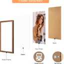 8x10 Wood Frames Set Brown, Natural Wooden 10x8in Picture Frames, Modern Golden 8 x 10inch Gallery Photo Pic Frame with HD Plexiglass, Horizontal Vertical Wall Mounting Tabletop Display 1Pcs