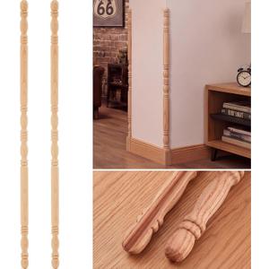 Doublefill 2 Pack Red Oak Wood Wall Corner Guards, 39-1/2'' x 1''