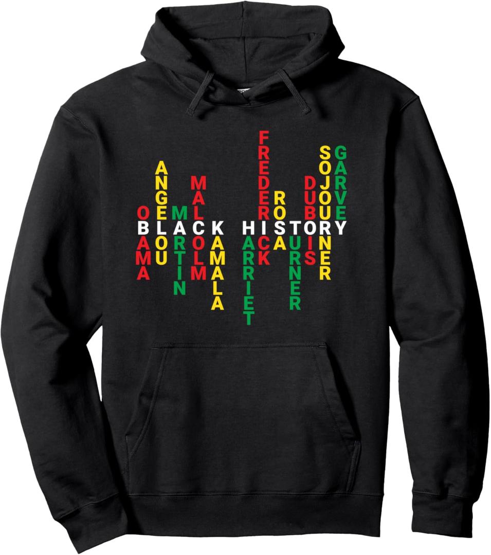 Black History Month Apparel Powerful Leaders Men Women Pullover Hoodie, XL